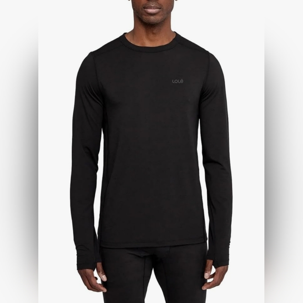 Lole Black Base Layer Merino Wool Blend Long Sleeve Top M